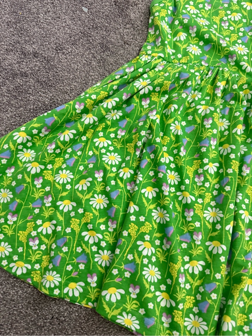 DUNS Green Floral Tank Dress Sz 122cm (6-7) - Picture 4 of 5